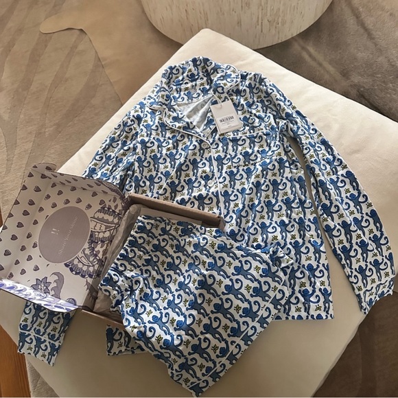 Roberta Roller Rabbit Other - NWT roller rabbit blue monkey long sleeve pj short set